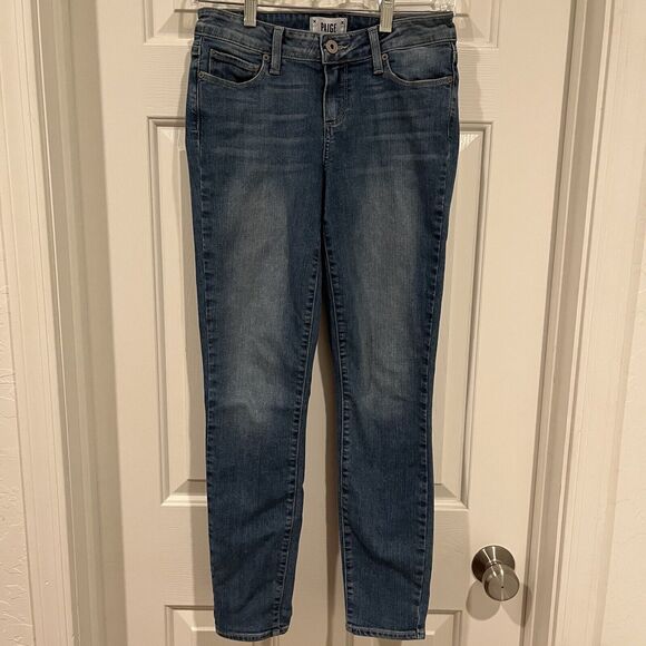 Women's Paige Size 26 Verdugo Ankle Skinny Jeans Stretch Low Rise - Picture 2 of 9